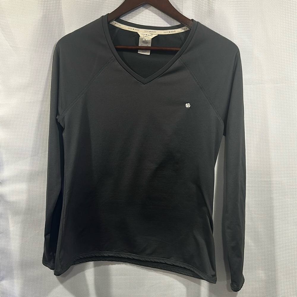 Lucky Brand Ultra-Soft Fleece-Lined Long Sleeve Shirt – Charcoal Grey